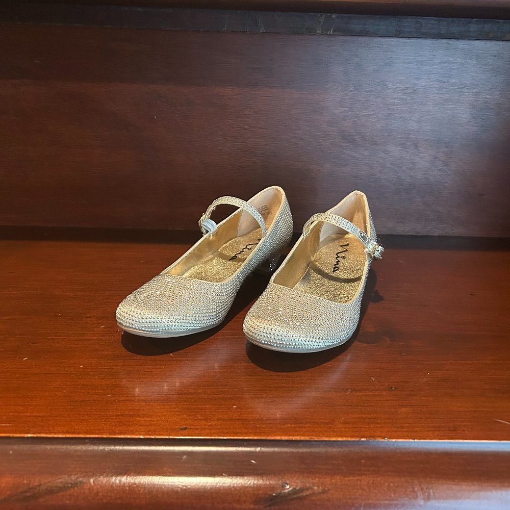 Nina Gold Sparkly Heels